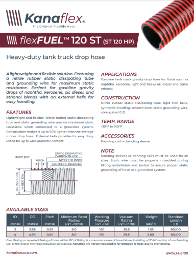 Kanaflex flexFUEL hose series catalog 2024