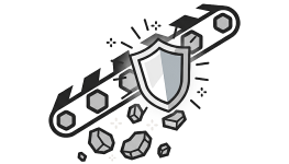 abrasion resistance in conveyor belt icon